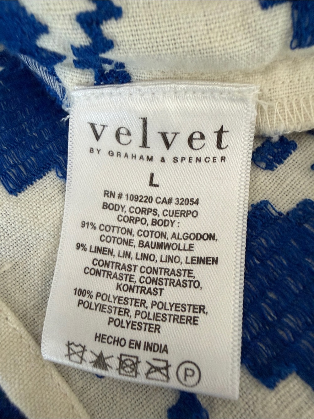 Velvet by Graham & Spencer White Midi Dress with Blue Embroidery - Picture 9 of 13